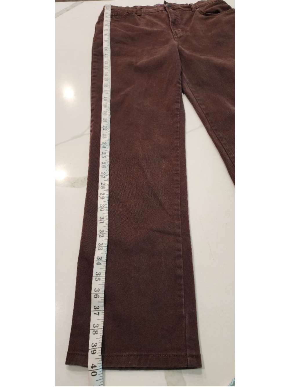 Gloria Vanderbilt Amanda Brown Stretch Jeans Pants Size 10 Womens Straight Leg - Picture 7 of 12